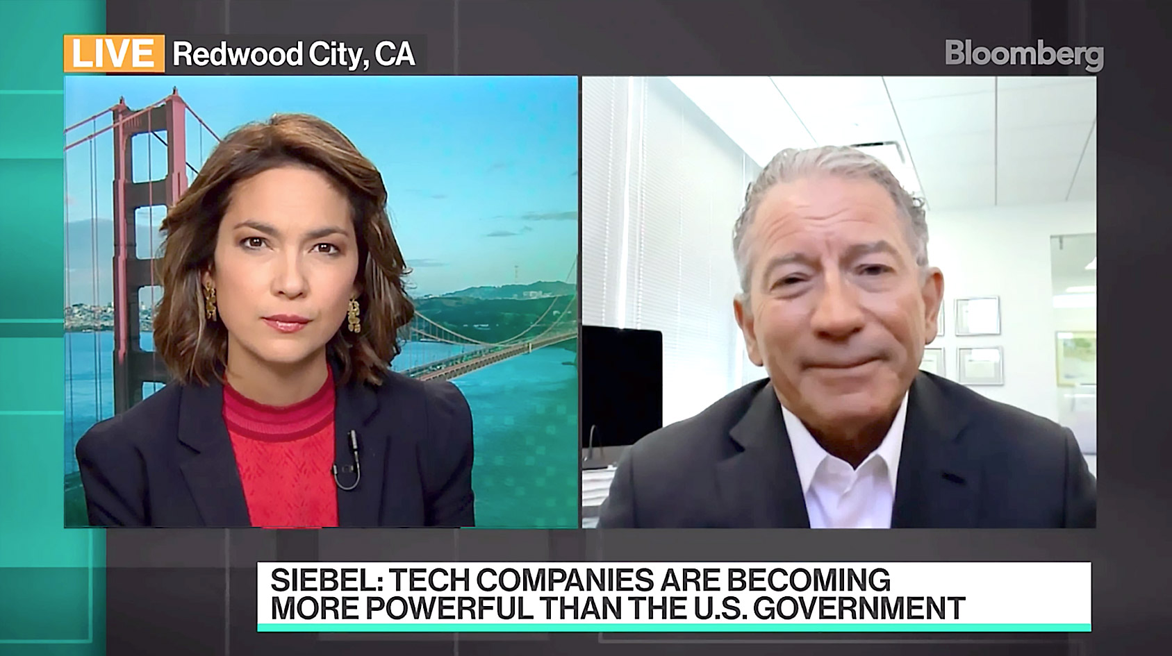 Tom Siebel on Bloomberg Technology: Government Needs to Regulate Big Tech Featured Image